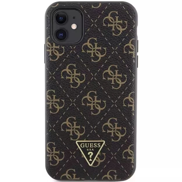 Guess 4G Triangle Metal Logo case for iPhone 11 / XR - black 2