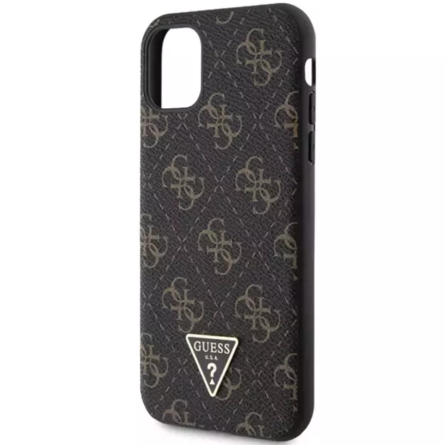 Guess 4G Triangle Metal Logo case for iPhone 11 / XR - black 5