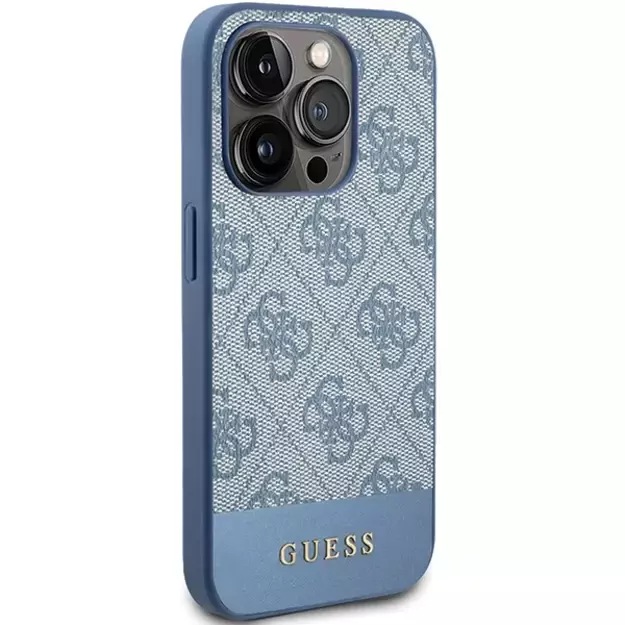 Guess 4G Stripe Collection case for iPhone 15 Pro - blue 9