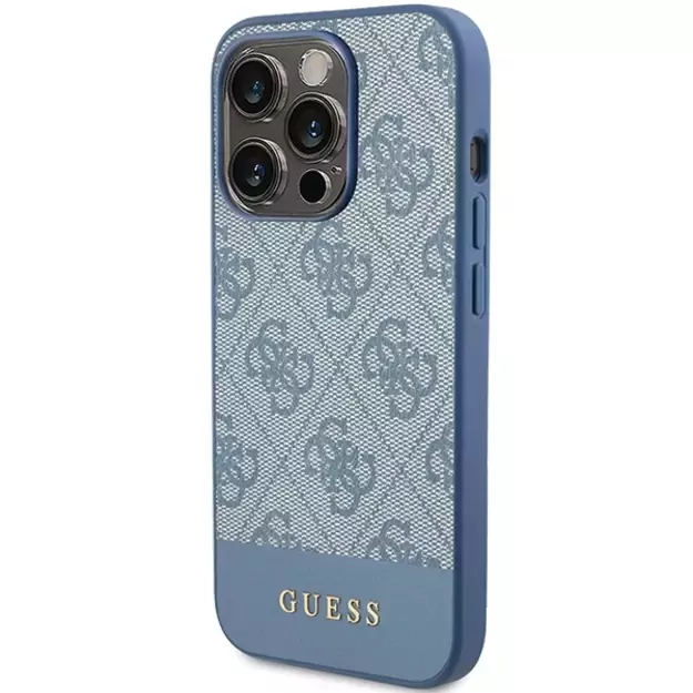 Guess 4G Stripe Collection case for iPhone 15 Pro - blue 7