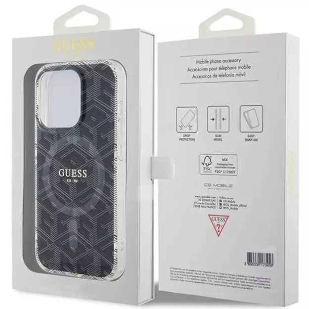 Guess IML GCube MagSafe case for iPhone 15 Pro Max - black 14