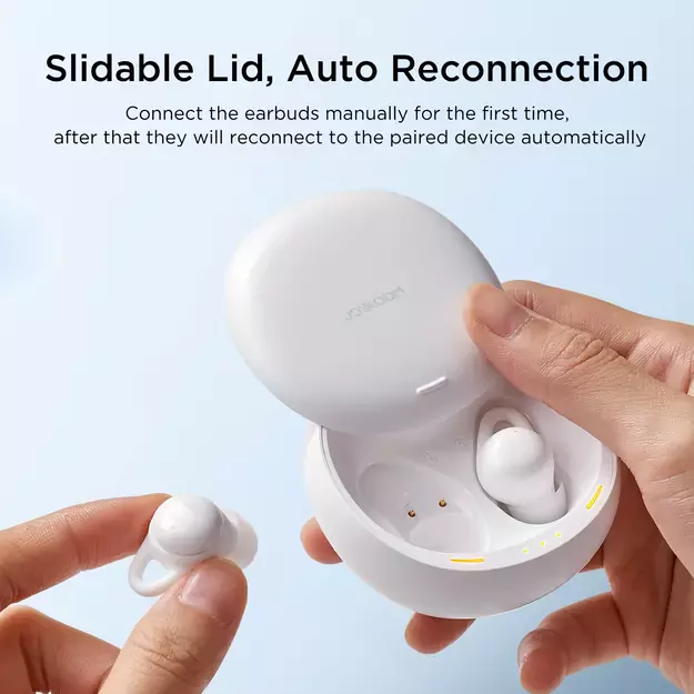 TWS Joyroom JR-TS2 Cozydots Series wireless headphones with active noise reduction, Bluetooth 5.3 - white 6