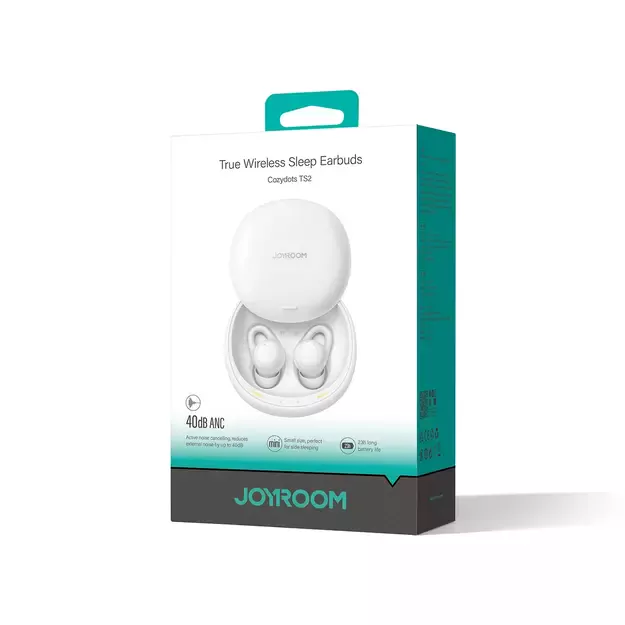 TWS Joyroom JR-TS2 Cozydots Series wireless headphones with active noise reduction, Bluetooth 5.3 - white 8
