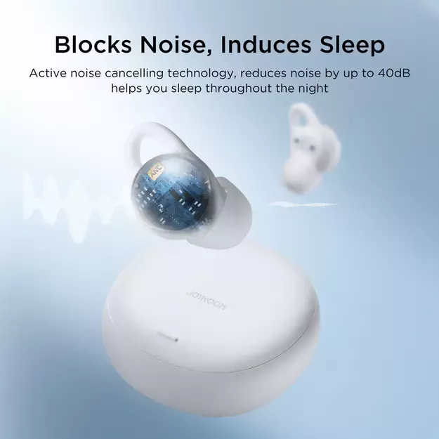 TWS Joyroom JR-TS2 Cozydots Series wireless headphones with active noise reduction, Bluetooth 5.3 - white 2