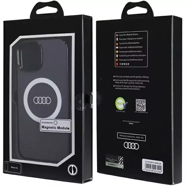 Audi IML Big Logo MagSafe case for iPhone 15 / 14 / 13 - black 6
