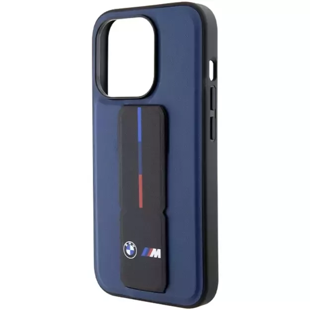 BMW M Grip Stand Bicolor case for iPhone 15 Pro - navy blue 6