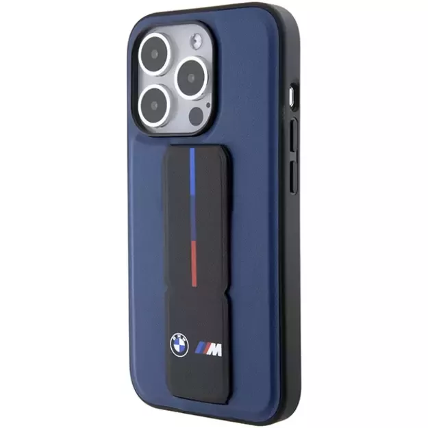 BMW M Grip Stand Bicolor case for iPhone 15 Pro - navy blue 2