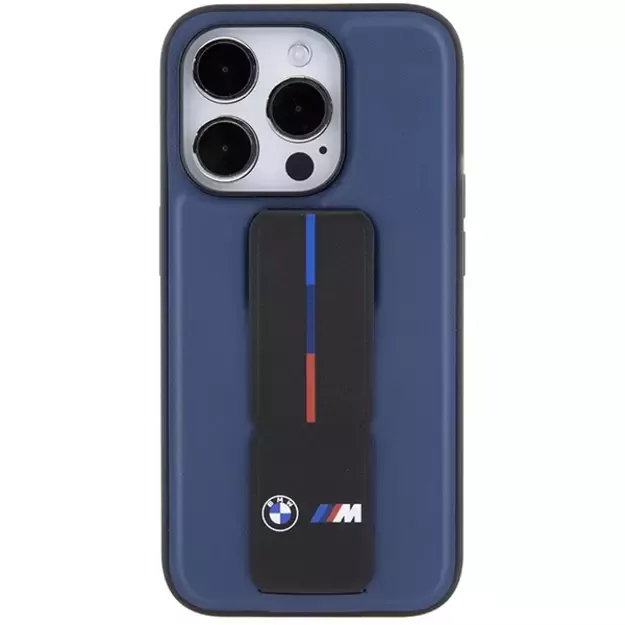 BMW M Grip Stand Bicolor case for iPhone 15 Pro - navy blue 3