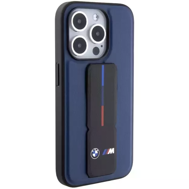 BMW M Grip Stand Bicolor case for iPhone 15 Pro - navy blue 4