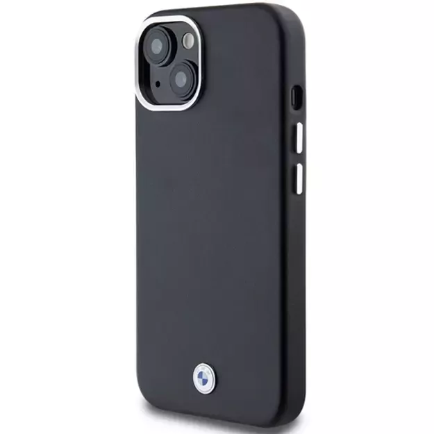 BMW Signature Wrapped Metal MagSafe case for iPhone 15 Plus / 14 Plus - black 1