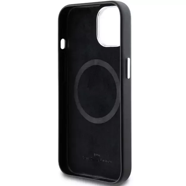 BMW Signature Wrapped Metal MagSafe case for iPhone 15 Plus / 14 Plus - black 6