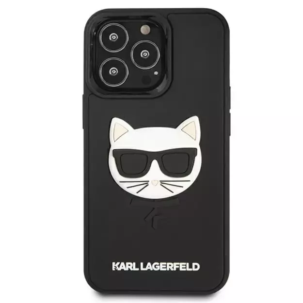 Karl Lagerfeld KLHCP13LCH3DBK 13 Pro / 13 6,1  czarny/black hardcase 3D Rubber Choupette 2