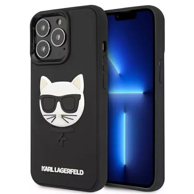 Karl Lagerfeld KLHCP13LCH3DBK 13 Pro / 13 6,1  czarny/black hardcase 3D Rubber Choupette