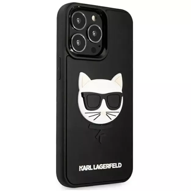 Karl Lagerfeld KLHCP13LCH3DBK 13 Pro / 13 6,1  czarny/black hardcase 3D Rubber Choupette 3