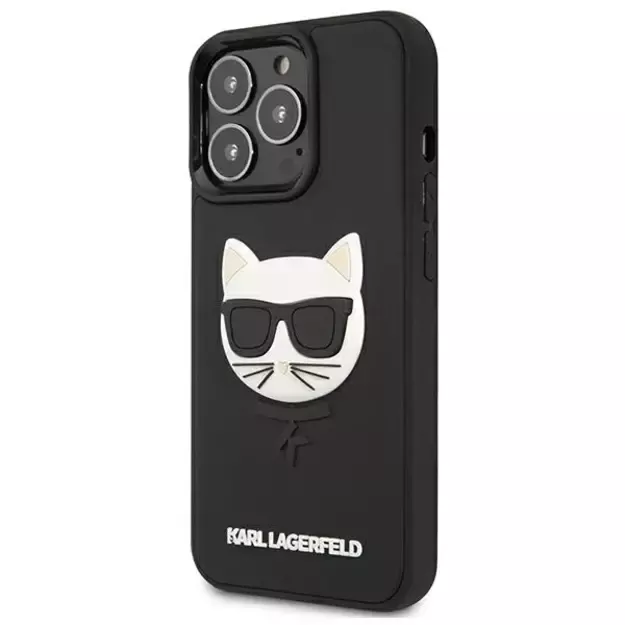 Karl Lagerfeld KLHCP13LCH3DBK 13 Pro / 13 6,1  czarny/black hardcase 3D Rubber Choupette 1