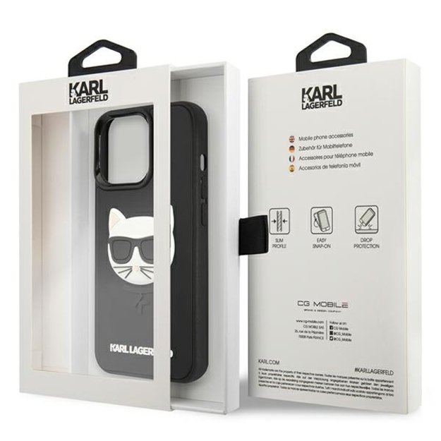 Karl Lagerfeld KLHCP13LCH3DBK 13 Pro / 13 6,1  czarny/black hardcase 3D Rubber Choupette 14