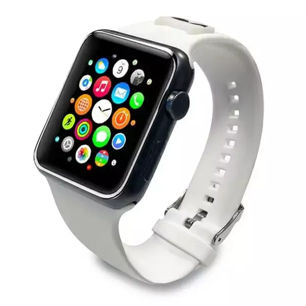 Karl Lagerfeld Silicone Choupette Heads Strap for Apple Watch 38/40/41mm - White 2