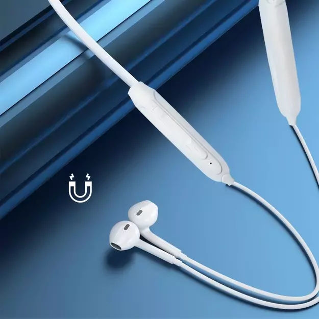 Dudao Magnetic Suction in-ear wireless Bluetooth headphones white (U5B) 2