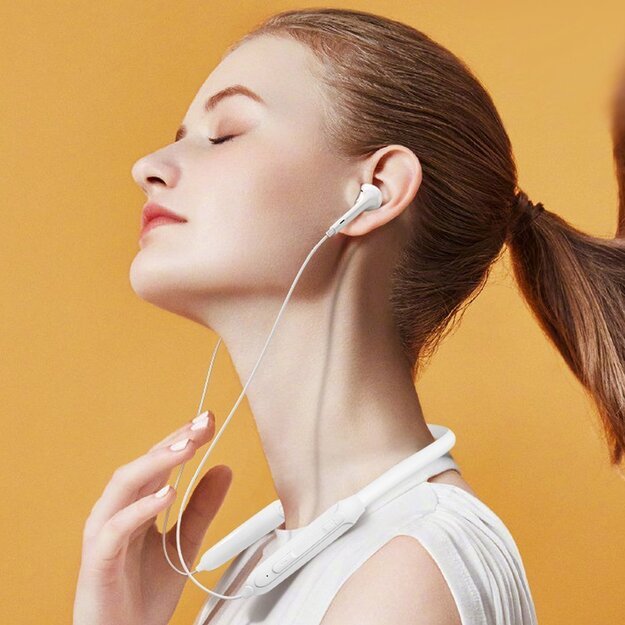 Dudao Magnetic Suction in-ear wireless Bluetooth headphones white (U5B) 9