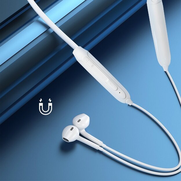 Dudao Magnetic Suction in-ear wireless Bluetooth headphones white (U5B) 10