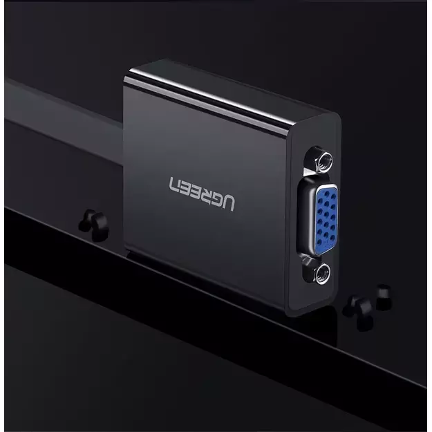 Ugreen adapter HDMI - VGA micro USB / audio 3.5 mm mini jack black (40248) 12