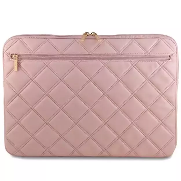 Guess Quilted 4G cover for a 16&quot  laptop - pink 4
