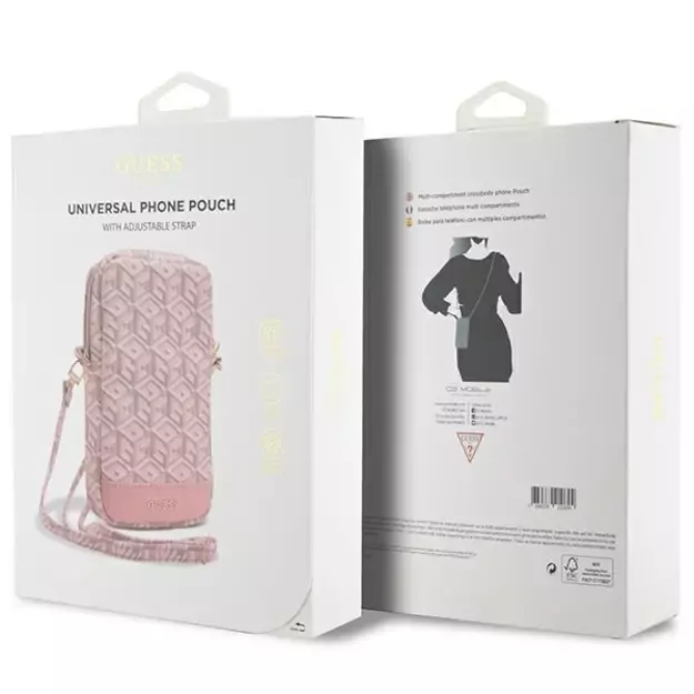Guess Zip GCube Bottom Stripe phone bag - pink 8