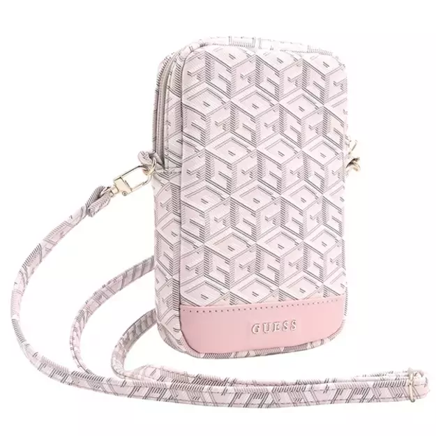 Guess Zip GCube Bottom Stripe phone bag - pink 6