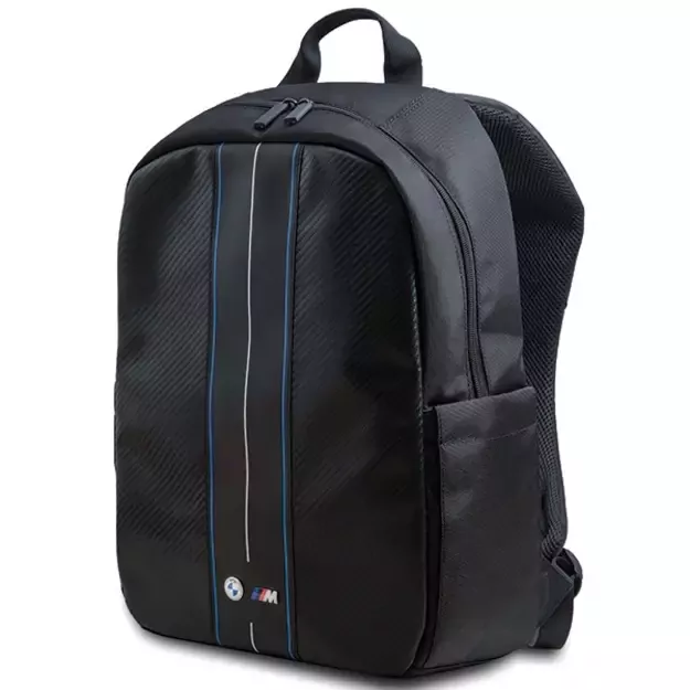 BMW Carbon &amp  Blue Stripe backpack for a 16&quot  laptop - black 1