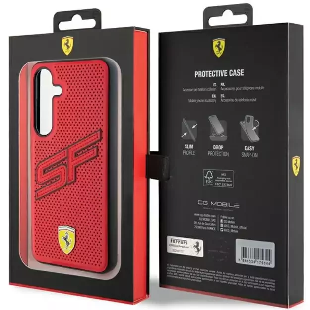 Ferrari Big SF Perforated case for Samsung Galaxy S24+ - red 14