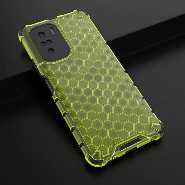 Honeycomb Case armor cover with TPU Bumper for Xiaomi Redmi K40 Pro+ / K40 Pro / K40 / Poco F3 green 3