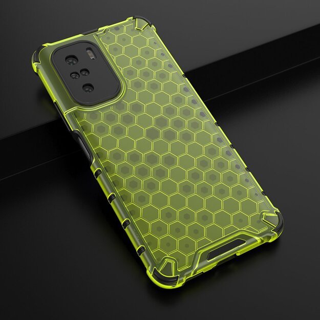 Honeycomb Case armor cover with TPU Bumper for Xiaomi Redmi K40 Pro+ / K40 Pro / K40 / Poco F3 green 15
