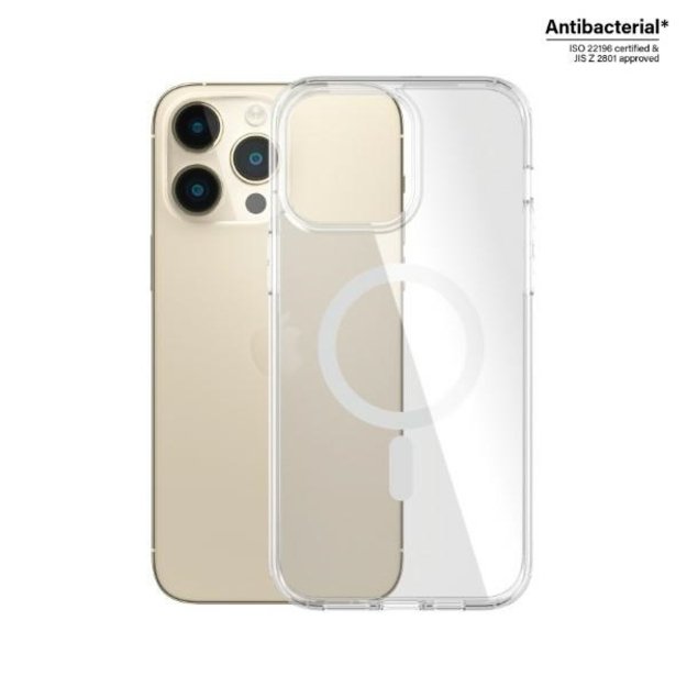 PanzerGlass HardCase with MagSafe Antibacterial Military Grade Certified Case for iPhone 14 Pro Max - Transparent 1