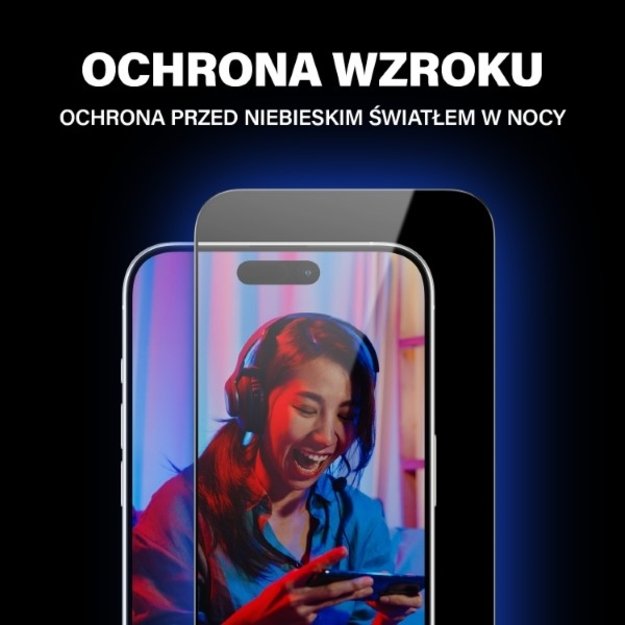 PanzerGlass Ultra-Wide Fit Tempered Glass with Glare and Blue Light Filter with Positioner for iPhone 15 Pro 4