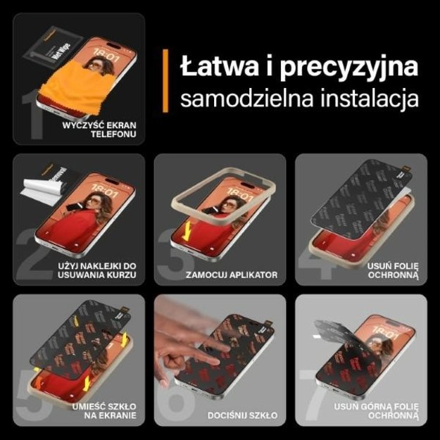 PanzerGlass Ultra-Wide Fit Tempered Glass with Glare and Blue Light Filter with Positioner for iPhone 15 Pro 13