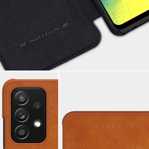 Nillkin Qin leather holster case for Samsung Galaxy A72 4G black 33