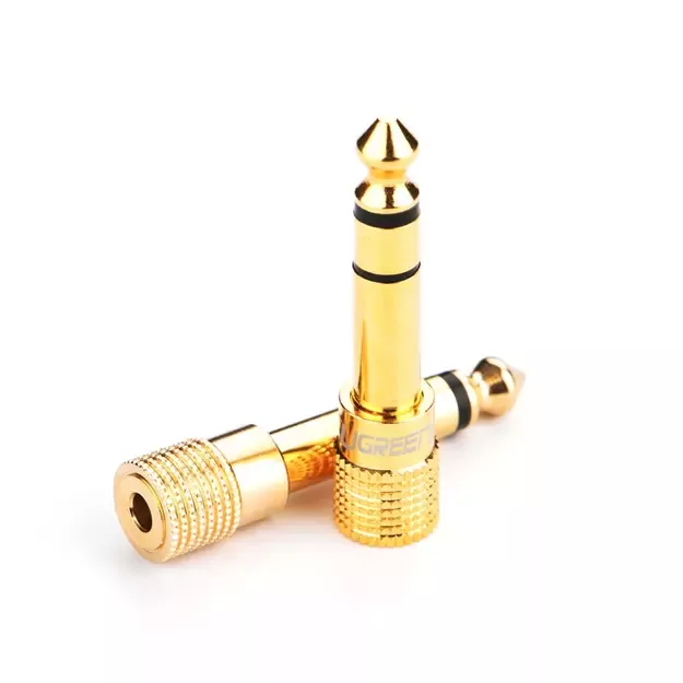 Ugreen adapter 3.5 mm mini jack to 6.3 mm jack adapter gold (20503) 1