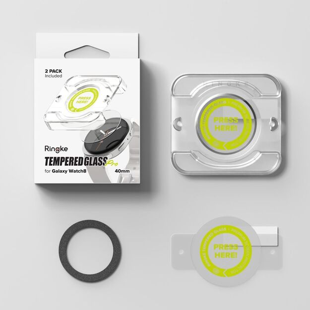 Ringke Tempered Glass Pro 2-pack for Samsung Galaxy Watch 8 40mm - Clear 6