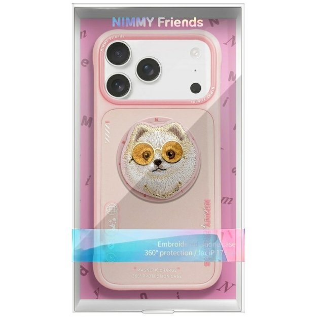 Nimmy Glasses Cool Dog MagSafe Case for iPhone 17 Pro - Pink 1