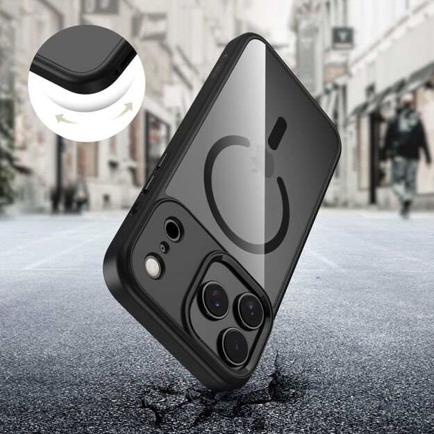 Tech-Protect MagMat MagSafe Case for iPhone 17 Pro - Clear Black 3