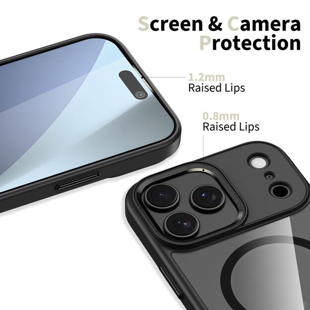 Tech-Protect MagMat MagSafe Case for iPhone 17 Pro - Clear Black 2