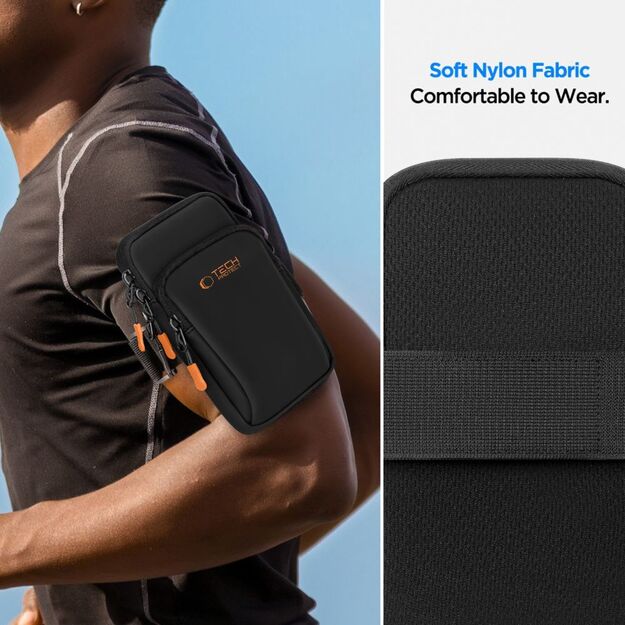 Tech-Protect M7 Universal Sport Armband Case - Black and Orange 10