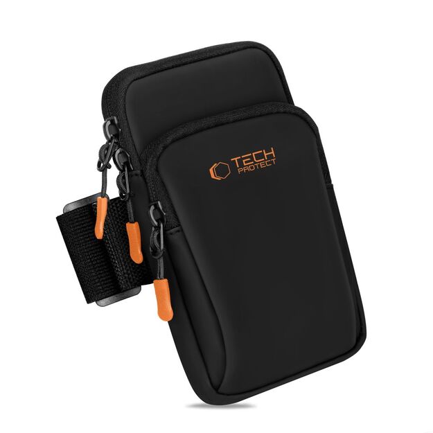 Tech-Protect M7 Universal Sport Armband Case - Black and Orange 3