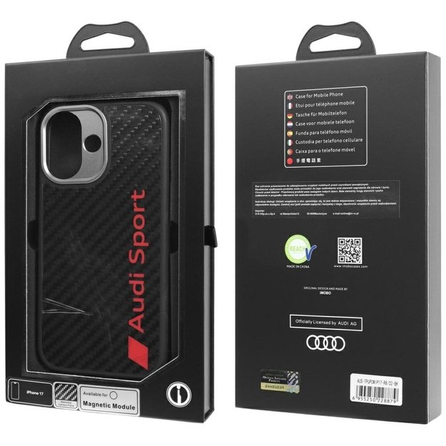 Audi R8 Carbon Fiber MagSafe Case for iPhone 17 - Black 9
