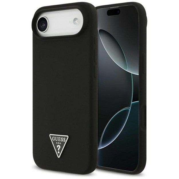 Guess Silicone Triangle Logo MagSafe Case for iPhone 17 Air - Black