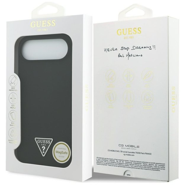 Guess Silicone Triangle Logo MagSafe Case for iPhone 17 Air - Black 7