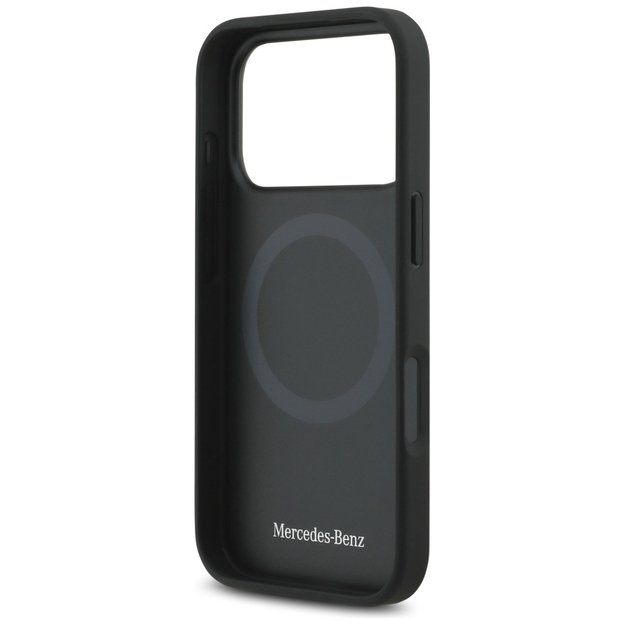 Mercedes Plain Smooth Leather MagSafe Case for iPhone 17 Pro - Black 6