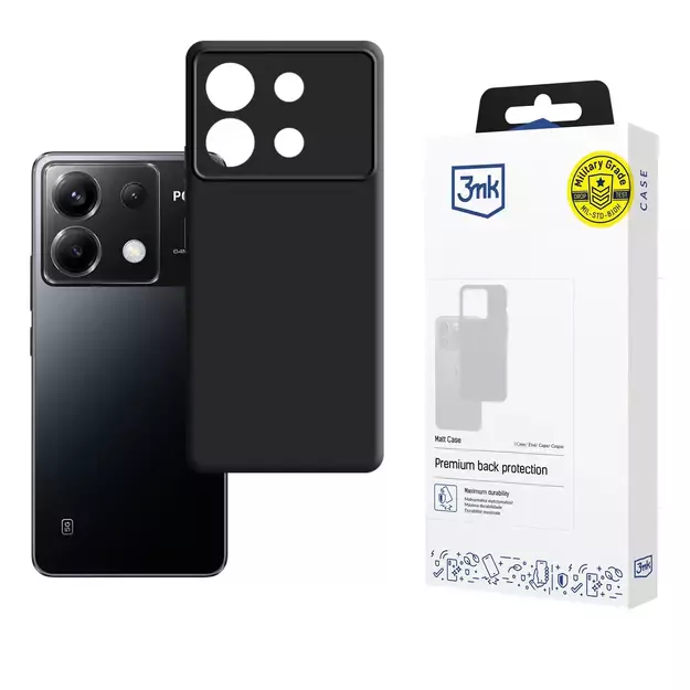 3mk Matt Case for Poco X6 5G - black