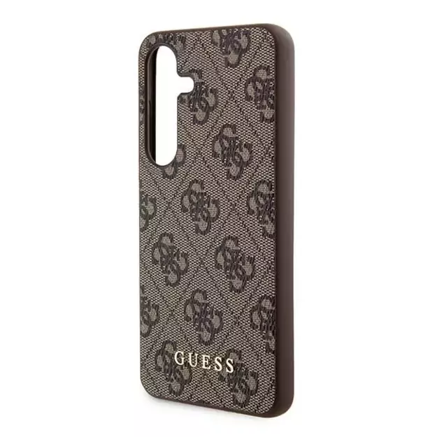 Guess 4G Metal Gold Logo case for Samsung Galaxy S24 - brown 5