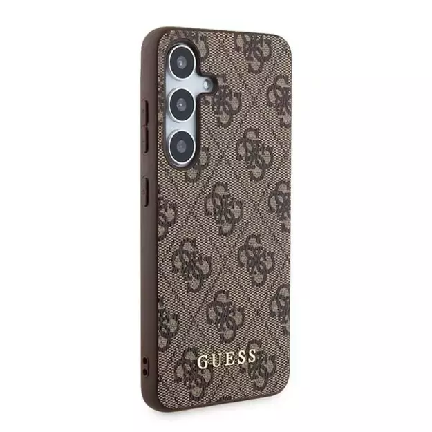 Guess 4G Metal Gold Logo case for Samsung Galaxy S24 - brown 3